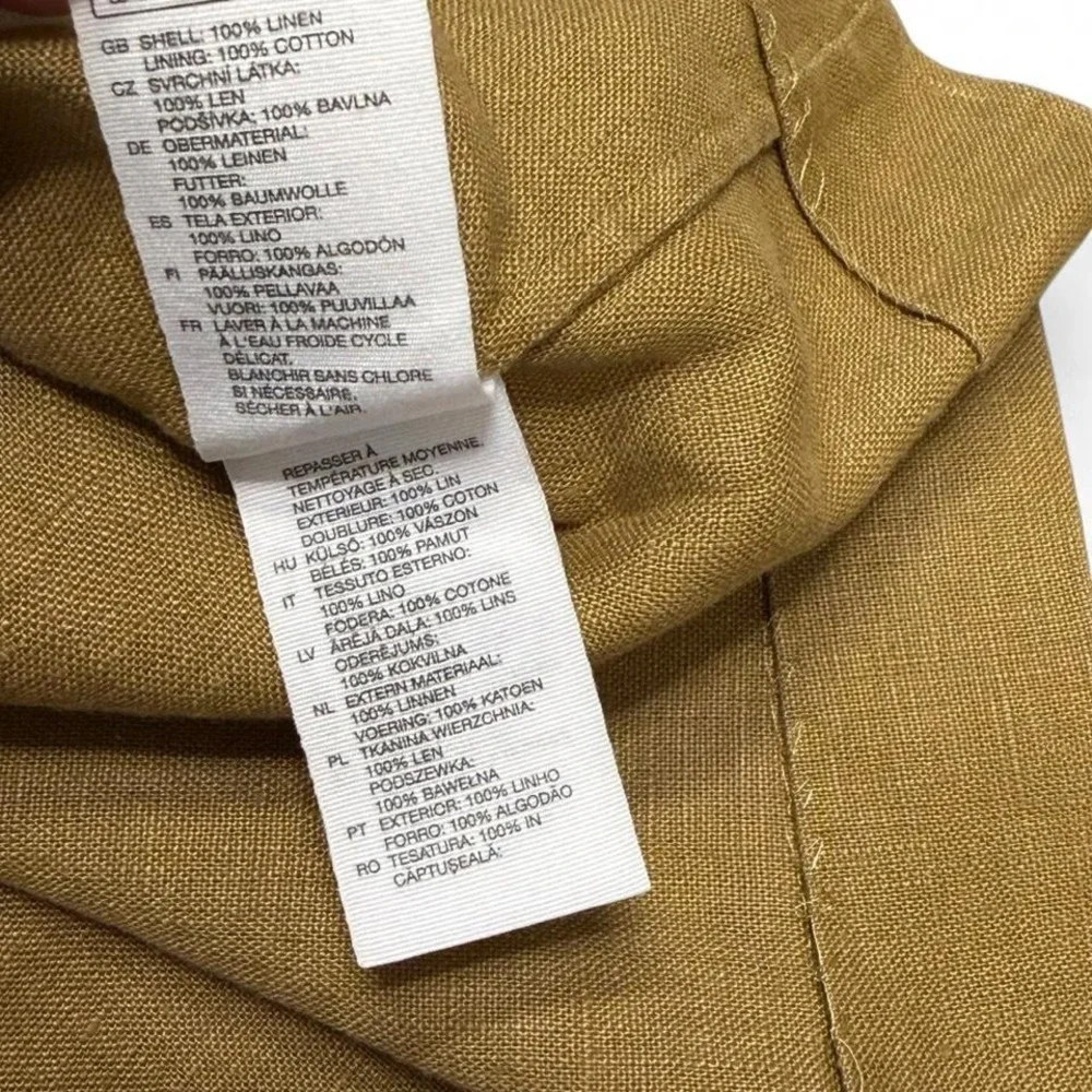 & Other Stories Paris Atelier Mustard Linen Skirt